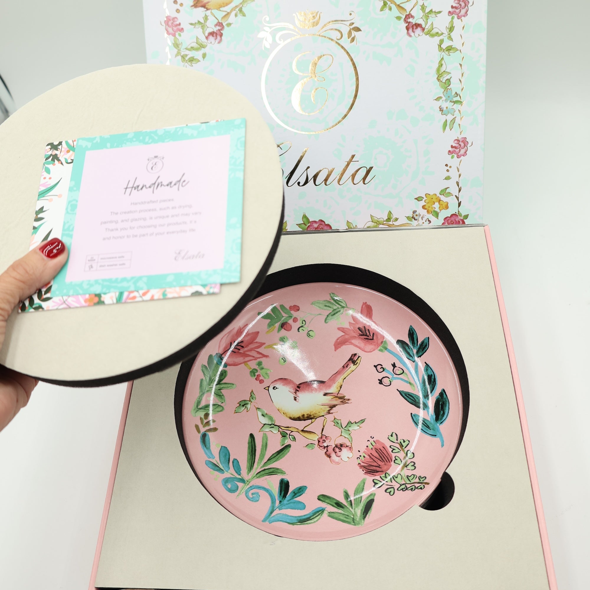Dinner Plate Bird Pink - Set of 4
