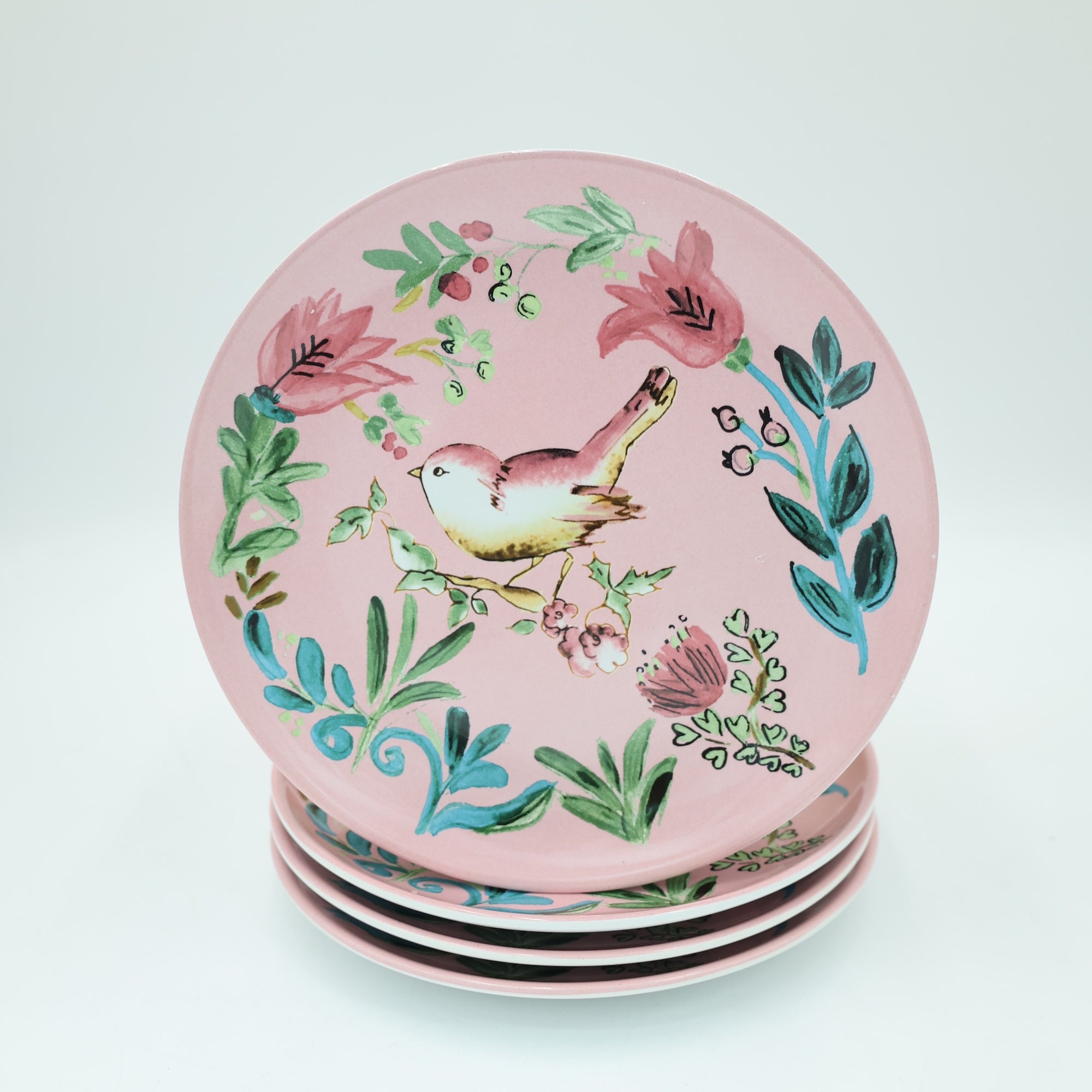 Dinner Plate Bird Pink - Set of 4