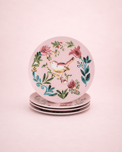 Dinner Plate Bird Pink - Set of 4