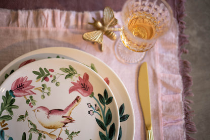 Salad Plate Bird White - Set of 4