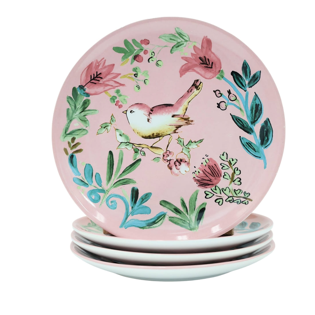 Dinner Plate Bird Pink - Set of 4