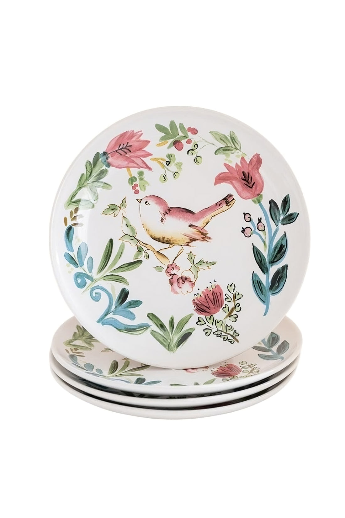 Dinner Plate Bird White - Set of 4